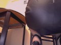 Teacher in black fishnet