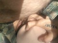 Hunt Cunt !! Petite tight pussy Milf takes dick in woods !!
