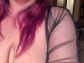 bbw teasing tits and blonde pussy in lingerie