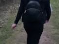 PUBLIC HIKING TRAIL BIG ASS ASIAN GETS FUCKED AND CUM IN HER MOUTH