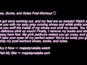Shoes, Socks, and Soles Post-Workout - Clip Preview- foot fetish femdom POV findom sneaker