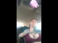 Public Parking Lot Sexy Smoking & Flashing DD Titties in Public Parking Lot public flashing!