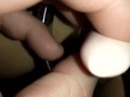 Teasing her and using a pussy expander
