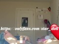 Ebony teen creaming all over dildo in early morning fuck