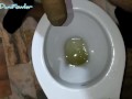 Naughty pee Holding Cock in my bathroom makes me SUPER Horney