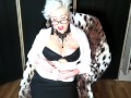 Mature Russian webcam slut AimeeParadise masturbates in the image of a secretary