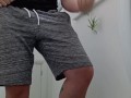 Desperate morning piss with posing