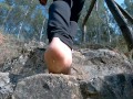 Look at my dirty bare feet!!