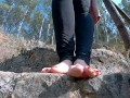 Look at my dirty bare feet!!