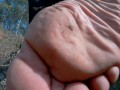 Look at my dirty bare feet!!