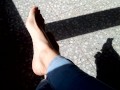 Playing with my feet while they sunbathe !!