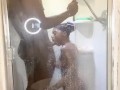 AFTER SHE FOUND MY CAM BBC SHOWER SEX AT ITS BEST !!! WITH SLIM EBONY STEP-SISTER
