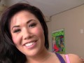 Japanese American super slut London Keyes sucks off Mr POV and finished the job for a BIG FACE FULL