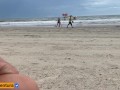 She loves to make a handjob on the crowded beach