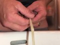 Pissing Through a Hollow Sound (clear plastic straw) - Sounding Pee Hole Play, pissing into the sink