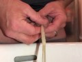 Pissing Through a Hollow Sound (clear plastic straw) - Sounding Pee Hole Play, pissing into the sink