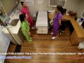 Student Nurses Lenna Lux, Angelica Cruz, & Reina Practice Examining Each Other 1st Day of Clinicals