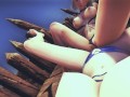 Super Hot Blonde & Brunette Lesbian POV Tribbing Outdoor (Brunette POV)
