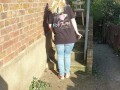 ⭐ Girl Casually Pissing Herself While Tying Her Shoelace!