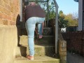 ⭐ Girl Casually Pissing Herself While Tying Her Shoelace!