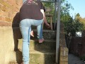 ⭐ Girl Casually Pissing Herself While Tying Her Shoelace!