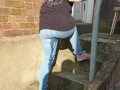 ⭐ Girl Casually Pissing Herself While Tying Her Shoelace!