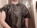 Masturbating through my trash bag dress