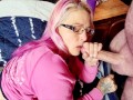 Horny wife with big tits knows how to suck a cock