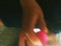 Girlfriend inserts lush vibrator in her pussy before we go out to casino pt 1