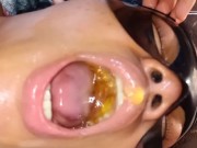 Stepdaughter in the Biggest Deepthroat Fuck ever seen with Urine Juice in the end (Part 2)