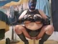 Fat BBW Latex Whore Fucking Myself While Everyone Is Out