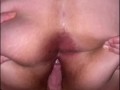 Sexy BBW MILF Rubs Pussy With Cock in Ass