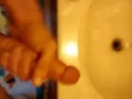 Big White Dick in bathroom masturbation
