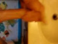 Big White Dick in bathroom masturbation
