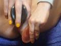 Fist and 2 dildos in my gaping pussy make me squirt