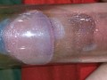 Piss in condom while using my penis pump | masturbate and cum in it