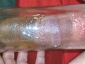 Piss in condom while using my penis pump | masturbate and cum in it