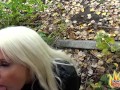 PublicSexDate - GORGEOUS BLONDE MILF SOPHIE LOGAN ROUGH DOGGYSTYLE AND OUTDOOR BJ