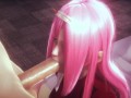 Zero Two's impressive blowjob and deepthroat(3D PORN) [Darling in the Franxx]