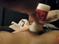 Long Tenga play makes my big cock cum hard!