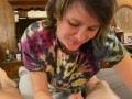 Slut neighbor loves to give slobbery blowjob