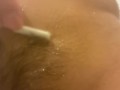 Shaving my pubes in the bathroom