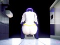 Titans Hentai - Raven peeing in a japanese toilet