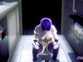 Titans Hentai - Raven peeing in a japanese toilet