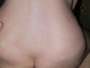 Size queen loves this huge cock sleeve and knows how to ride it