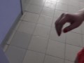 Public Entrance Pissing Slim mature blonde MILF