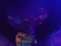 Hot tinder college slut glow paint blacklight cock sucking