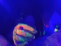 Hot tinder college slut glow paint blacklight cock sucking