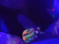 Hot tinder college slut glow paint blacklight cock sucking