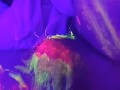 Hot tinder college slut glow paint blacklight cock sucking